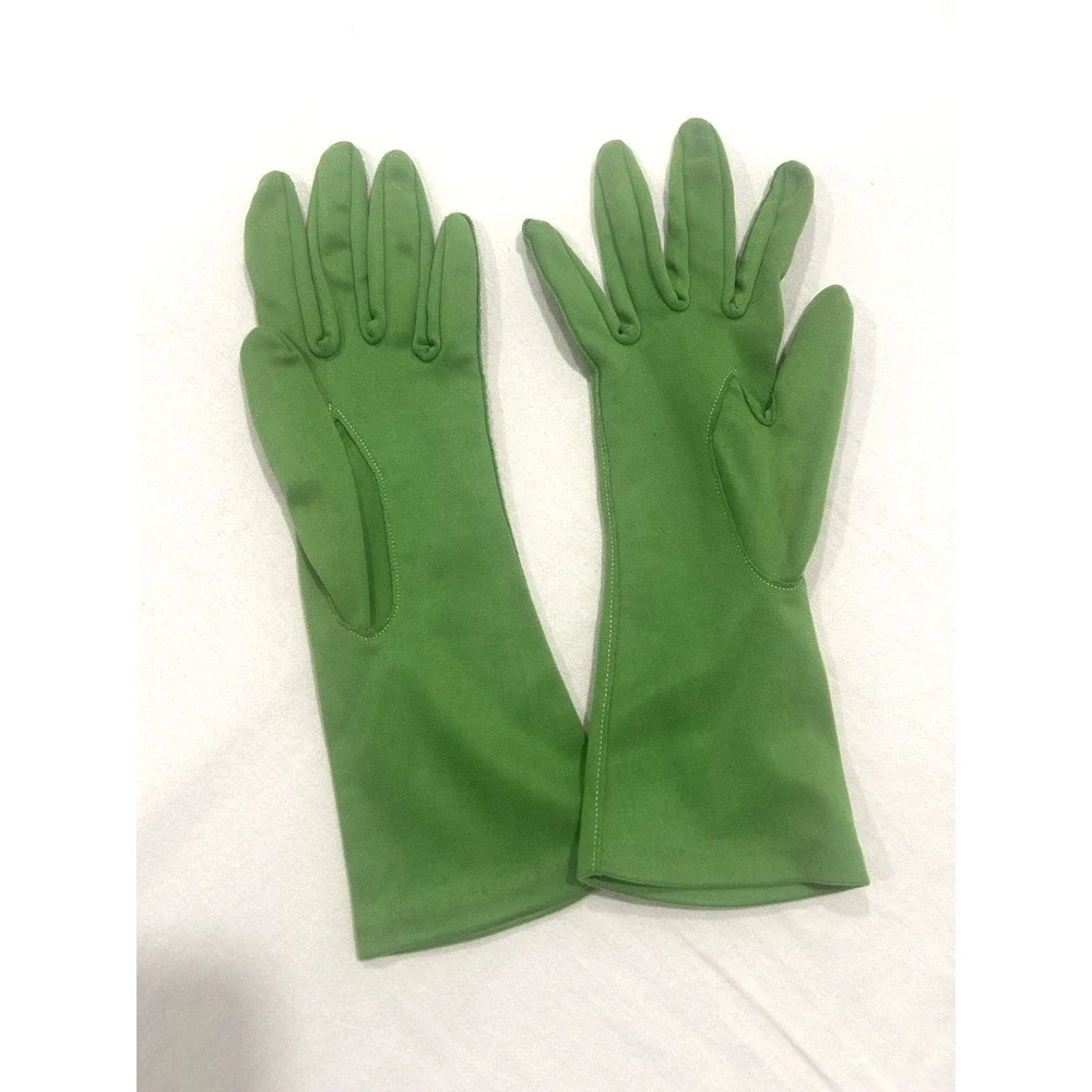 Hansen Complexion Ladies Formal Pistachio Green Vtg Gloves 7 Small 1950s USA